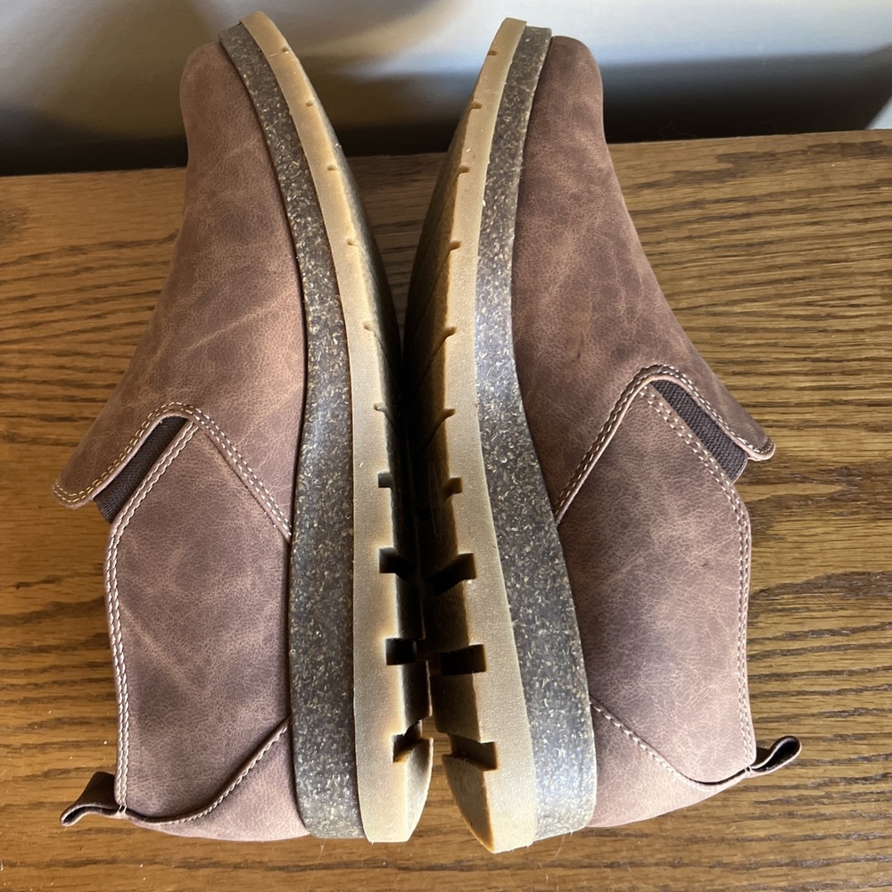 Vintage 7 Eight Shoes Brown Slip-on Loafers Lilly Luggage Cork Foot Bed Women 9 - Picture 9 of 11